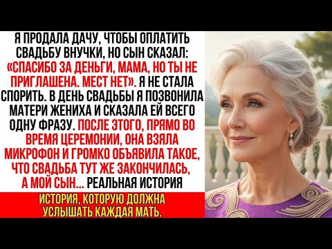 Видео: Продала дачу на свадьбу внучки, а родной сын оставил меня за порогом. Но их праздник длился недолго…