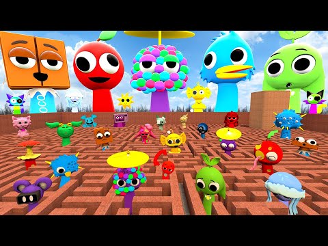 Видео: ВСЕ НОВЫЕ СПРУНКИ ЭВОЛЮЦИЯ В БОЛЬШОМ ЛАБИРИНТЕ ЯБЛОКО НАЙЛС КЛЭР ПИРАМИКС SPRUNKI OC Garry's Mod