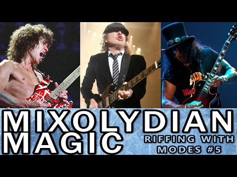 Видео: Как создать классический рок-хит с опозданием на 35 лет [РИФФИНГ С РЕЖИМАМИ #5 — MIXOLYDIAN]
