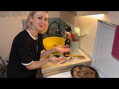 Видео: Затопили Печку / Пирог Киш с Семгой / Готовлю Говяжьи Ребра / Замужем за Казахом / Влог 185