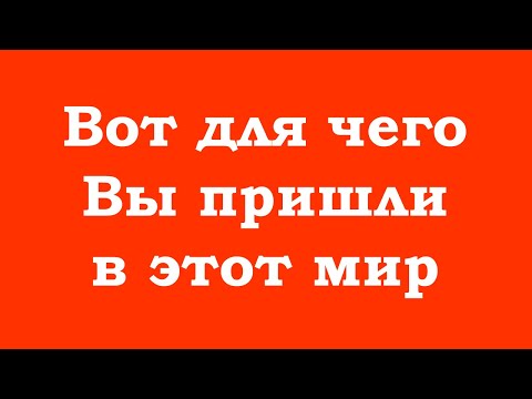 Видео: Вот для чего Вы пришли в этот мир