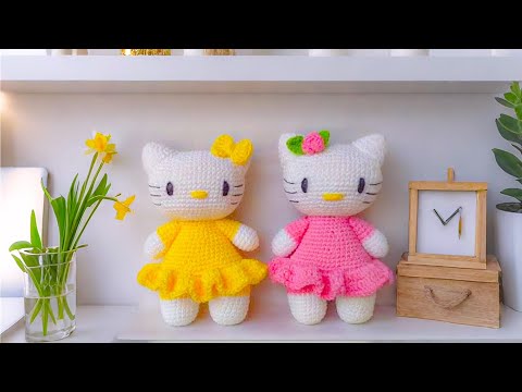 Видео: Hello Kitty амигуруми |  Искусство Тха |  #amigurumi #crochet #hellokitty