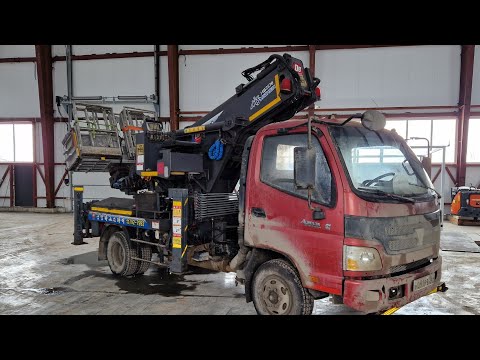 Видео: Обзор по монтажу.Корейской вышка Хансин 2570 на автомобиль Фотон 1051.