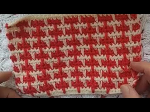 Видео: Красивый двухсторонний узор крючком. Как связать двухцветный узор крючком.