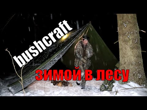 Видео: Ночевка в лесу в стиле бушкрафт I Мое снаряжение и как я им пользуюсь.