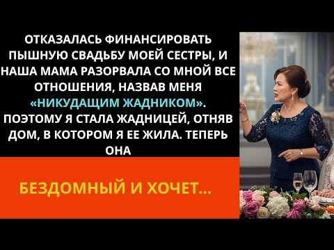 Видео: Отказался финансировать роскошную свадьбу сестры, и мама обозвала меня «никчемным жадиной». Поэтому