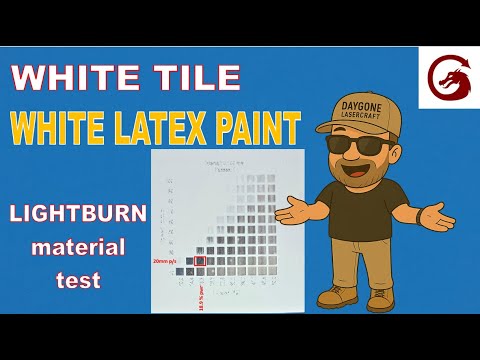 Видео: Тест градиента для белой плитки LightBurn | Белая латексная краска
