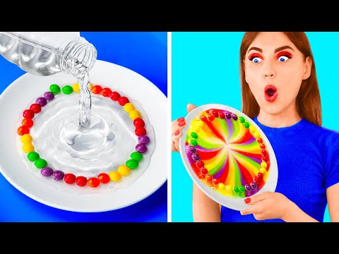 Видео: Мы протестировали популярные лайфхаки из TikTok | Радужный челлендж от FUN FOOD