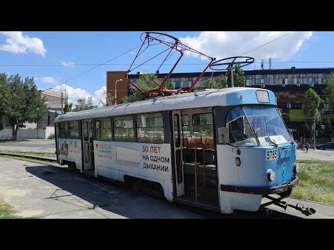 Видео: Летний Волгоград. Трамвайный маршрут 4. ИЗМЕНЕННАЯ ВЕРСИЯ. "Школа №36" - "Обувная Фабрика".