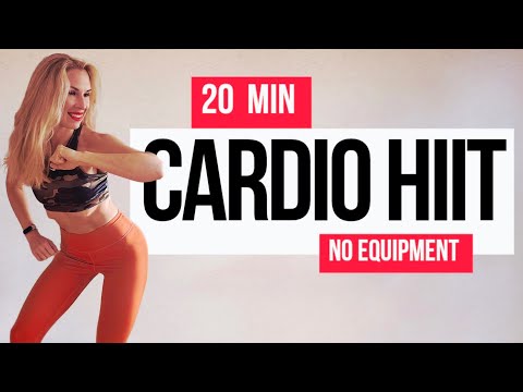 Видео: 20-минутная кардио-тренировка высокой интенсивности на всё тело с разминкой — без оборудования, в...