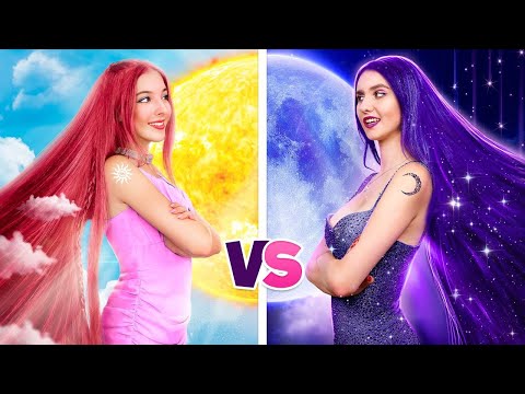 Видео: Девушка День vs Девушка Ночь! Новая Девушка в Школе | Добрая и Злая Соседка по Комнате