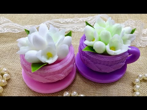 Видео: Мыловарение❤️Мастер-класс•Мыло к 8 марта"Подснежники в чашке"❤️DIY•soap"Хобби Форм"