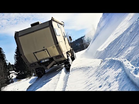 Видео: МЫ ПРОЕХАЛИ ОПАСНЫЕ ДОРОГИ В СНЕЖНОМ ЛАГЕРЕ