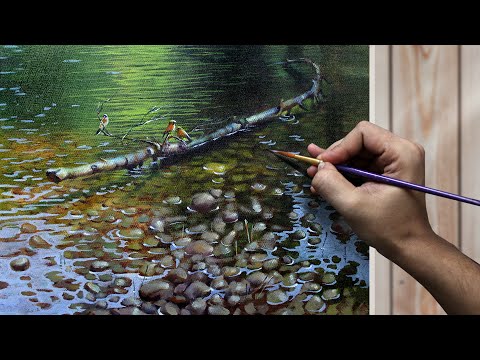 Видео: Как нарисовать воду в пруду | Быстрый и простой способ реалистично нарисовать воду