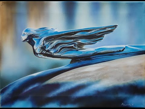 Видео: Airbrush process. Whole picture step-by-step. Аэрография. Процесс создания картины. Хром.
