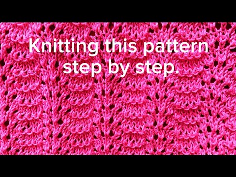 Видео: Knitting this simple, beautiful pattern step by step. Вяжу этот простой, но красивый узор- пошагово.