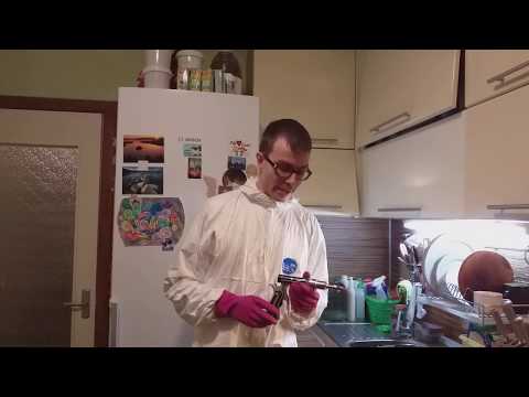 Видео: Гелевая обработка от тараканов. Французский препарат ADDICT GEL.Пневматический аппликатор ADDICT-GUN