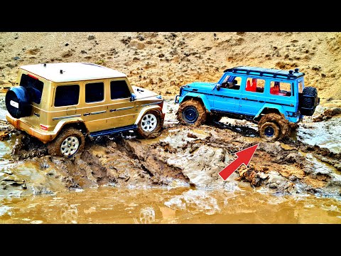 Видео: ОТОРВАЛО шину у Гелендвагена G500 4x4 на бездорожье! ... RC OFFroad 4x4