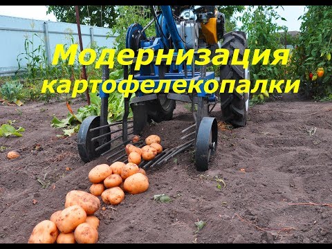 Видео: Модернизация картофелекопалки с мотоблоком Нева