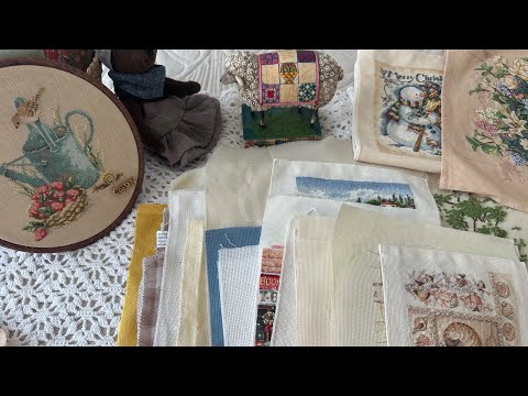 Видео: Рулон  вышитых работ /Dimensions/Риолис/Золотое Руно и др.