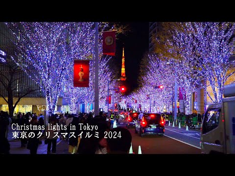 Видео: Рождественские огни Токио, Роппонги, Сибуя, Токийский вокзал и т. д.