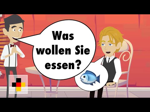 Видео: Изучение немецкого языка | Заказ в ресторане | Простой диалог на немецком языке с субтитрами - не...