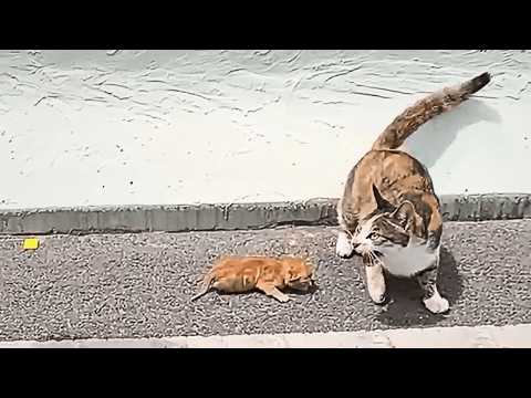 Видео: «Позаботься о моём котёнке.» Мать, без приюта на мосту, оставила его и ушла.
