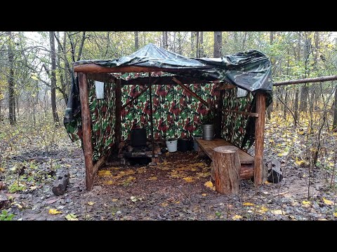 Видео: Походная БАНЯ с РАКАМИ на хуторе в лесу. №17