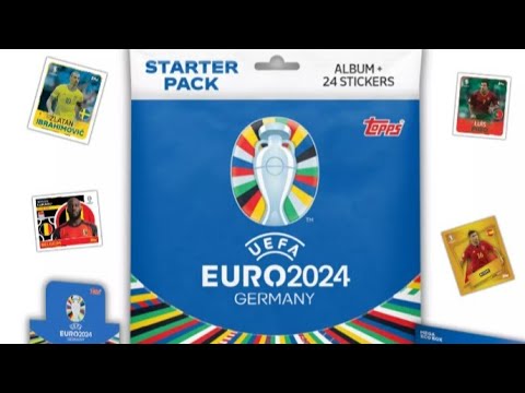 Видео: Topps Euro 2024 stickers. Распаковка  новой коллекции Euro 2024.⚽️