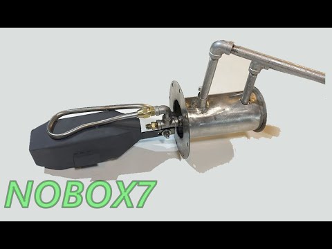 Видео: Работа горелки на отработанном масле литейной печи без засорения