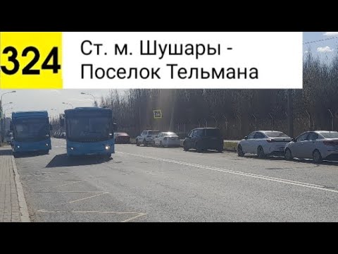 Видео: Автобус 324. Ст. м. Шушары - Поселок Тельмана