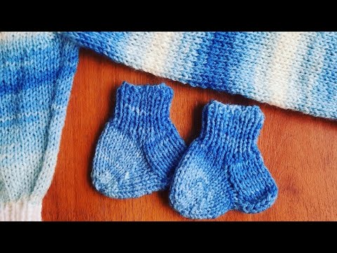 Видео: Носочки для новорожденного спицами. Комплект "Матроскин"