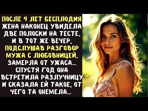 Видео: После 4 лет бесплодия ЖЕНА увидела ДВЕ полоски на тесте, а подслушав разговор МУЖА с ЛЮБОВНИЦЕЙ…