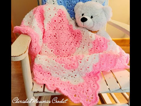 Видео: Детское одеяло «Квадратная ракушка» | Вязаное крючком детское одеяло | Вязание крючком | Рукоделие