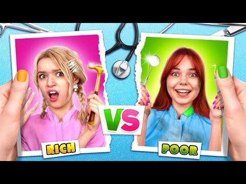Видео: Богатый Доктор Vs Бедный Доктор! Мы Стали Врачами в Больнице