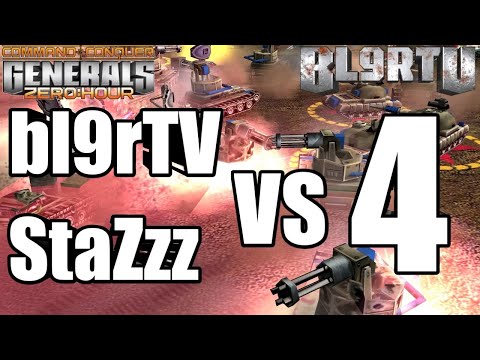 Видео: FIGHT 4vs2! bl9rTV & StaZzz против 4ых соперников! GENERALS ZERO HOUR