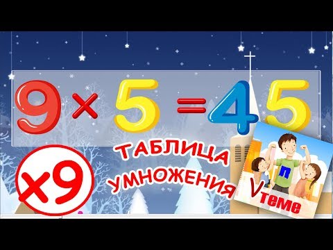 Видео: Музыкальная таблица умножения на 9. Развивающее видео для детей. Папа V теме