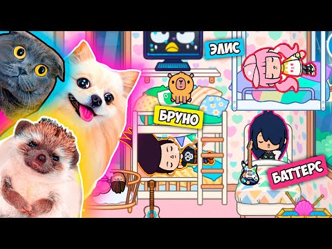 Видео: НОЧУЕМ В ОДНОЙ КОМНАТЕ ! БРУНО, БАТТЕРС И ЭЛИС В ТОКА БОКА ! КОМНАТА ДЛЯ ПИТОМЦЕВ ! TOCA BOCA