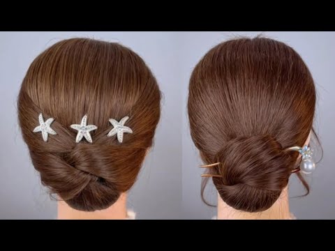 Видео: Прическа-клатчер для женщин - Прическа-клатчер для длинных волос - Простая прическа Джуда