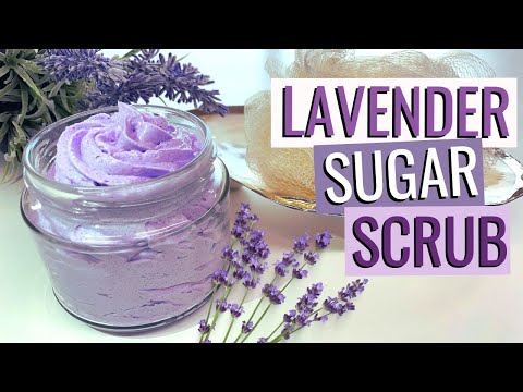 Видео: Сахарный скраб с пеной | Скраб из взбитых сахаров | Рецепт лавандового сахарного скраба