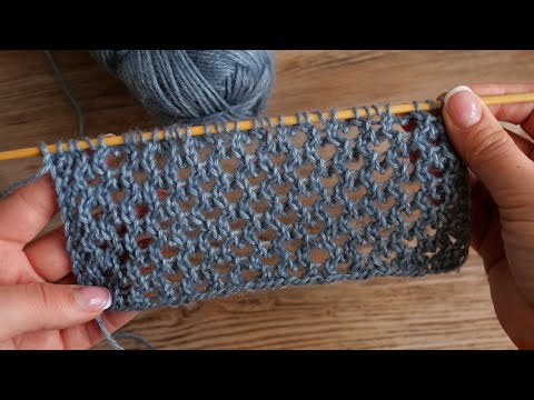 Видео: Невероятная сетка спицами 🕸 Rows of Eyelets knitting pattern