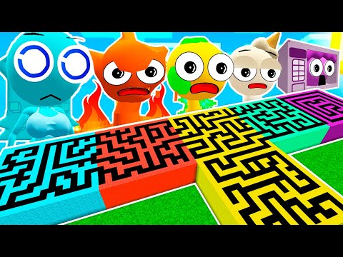 Видео: СПРУНКИ ПОТЕРЯЛИСЬ в ОГРОМНЫХ ЛАБИРИНТАХ в МАЙНКРАФТ!