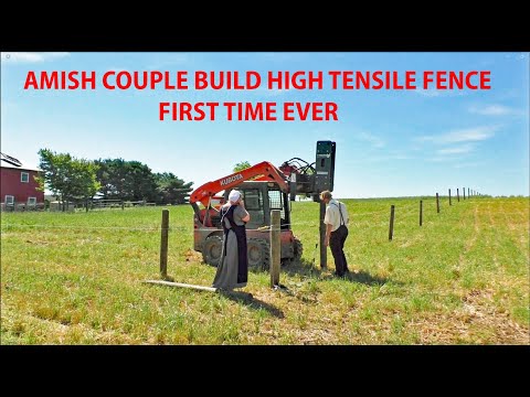 Видео: Строительство высокопрочного электрического забора от начала до конца с АМИШАМИ на Земле АМИШЕЙ в...