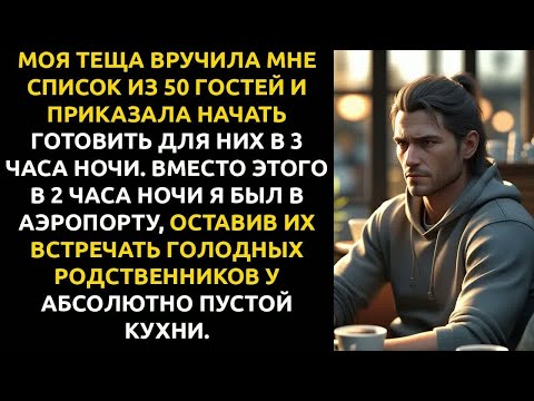Видео: «НАЧИНАЙ готовить в 3 ночи», — приказала тёща. ВМЕСТО ЭТОГО я улетел, оставив их с 50 гостями.