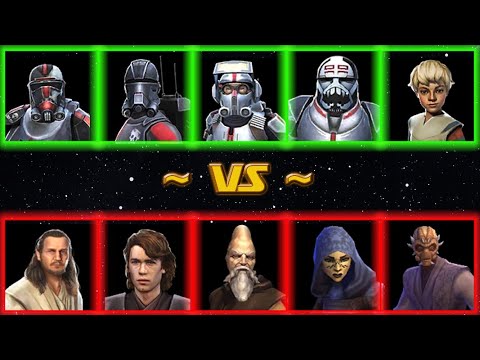 Видео: БП против Квайгона с Киади Мунди/ Bad Batch vs Qui-Gon with Ki-Adi-Mundi- (SWGOH - RH Alliance)