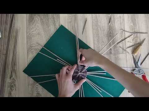 Видео: Чашка конфетница из бумажной лозы.