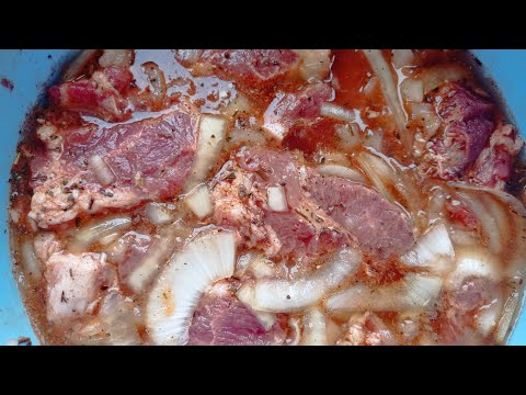 Видео: Мариную шашлик