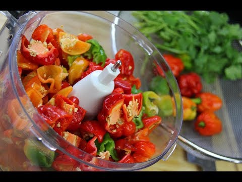 Видео: Bad A$$ Домашний острый соус с перцем | CaribbeanPot
