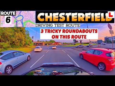 Видео: Сложный маршрут для экзамена по вождению по трассе 6 в Честерфилде #chesterfield #drivingtestvide...