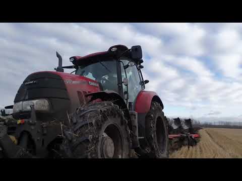 Видео: CASE PUMA 155 + плуг KUHN MULTI-MASTER 123 5T без предплужников